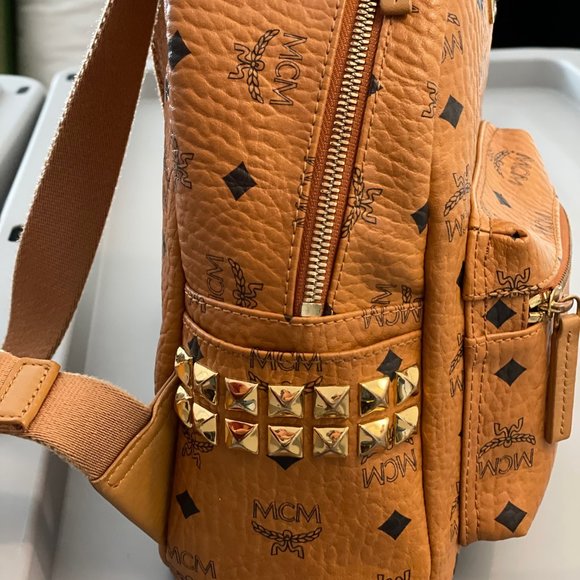 Visetos Side Stud Mini Stark Backpack Cognac - Picture 3 of 10